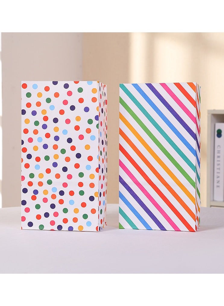 NIIMBOT 20 Pack Colorful Paper Bag Gift Bag with Thank You Sticker for Kids Party Birthday Sweet Goodie Candy Bakery - Image 4